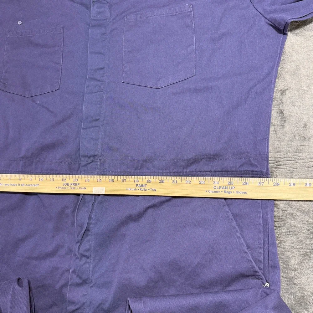 GCA Work Coveralls Mens 58-RG‎ Navy Blue Cotton Twill Industrial Utility Suit